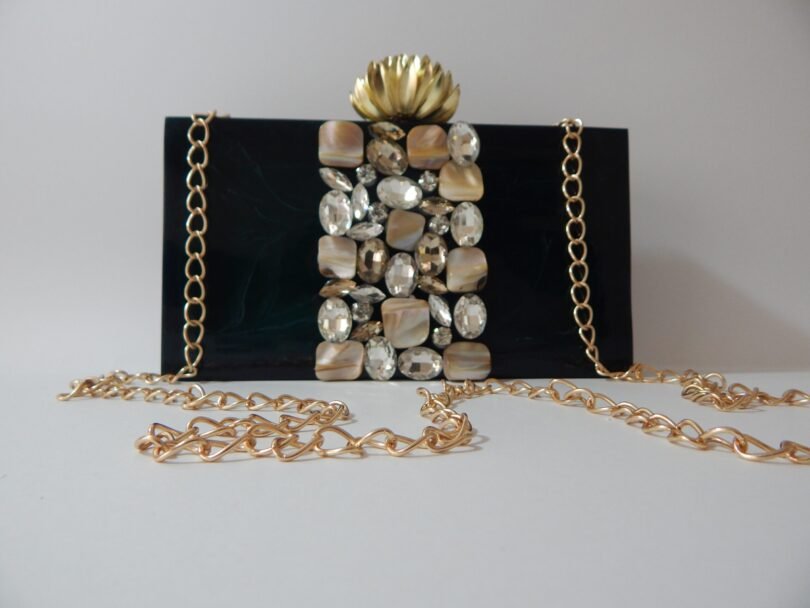 Resin clutch with Embellishment